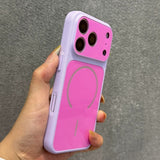 Color-blocked Magnetic Phone Case For iPhone