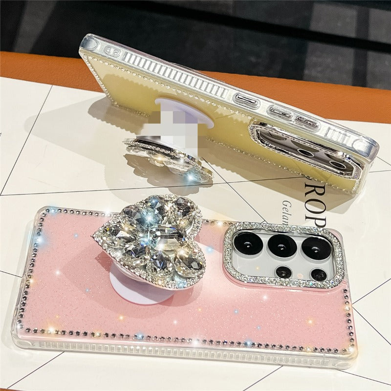 Glitter Heart Phone Case For Samsung