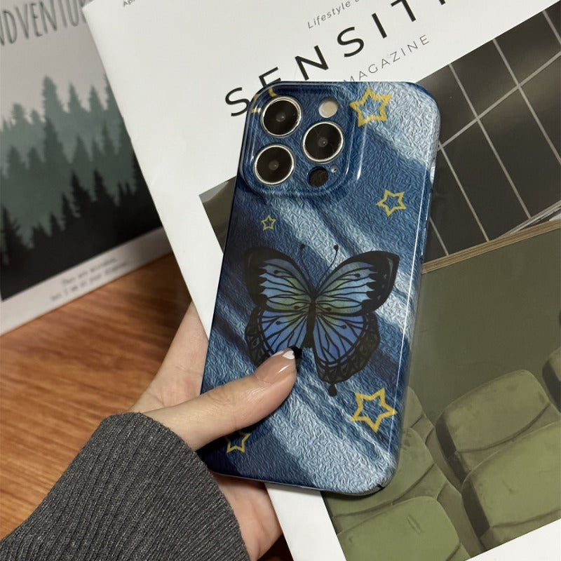 Oil Painting Butterfly Phone Case For iPhone