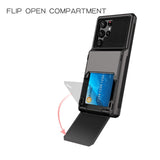 TPU+PC Flip Card Insertion Phone Case For Samsung