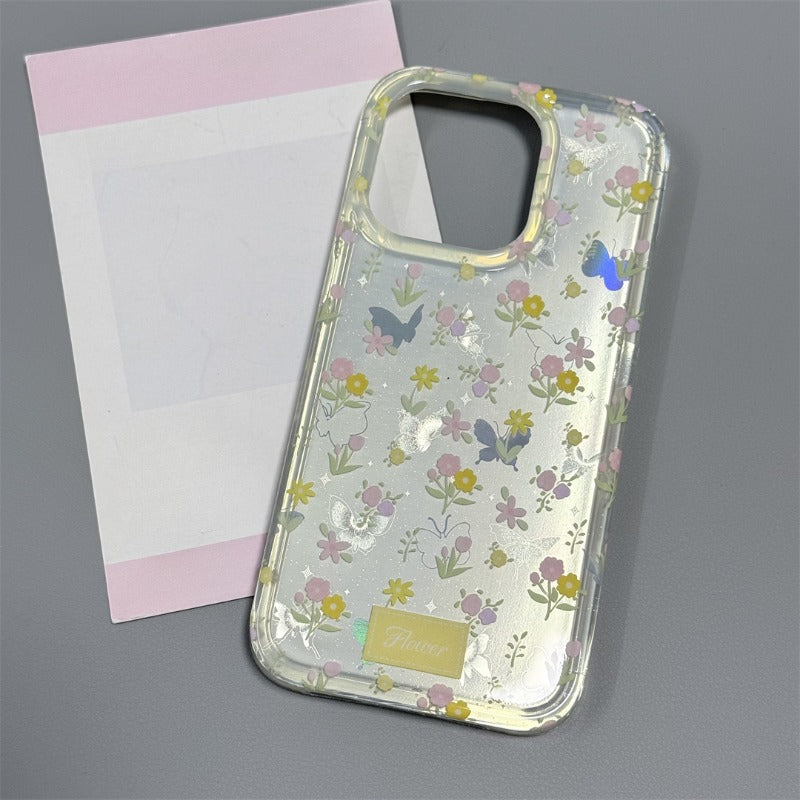 Flower Double Layer Shockproof Phone Case For iPhone