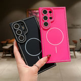 Minimalist Rhinestone Phone Case For Samsung