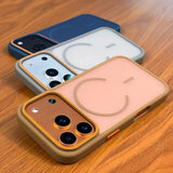 New Luxury Translucent Magnetic Shockproof Matte Case For iPhone