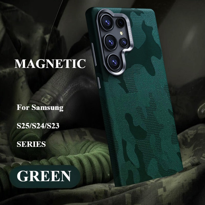 Camouflage Magnetic Phone Case For Samsung