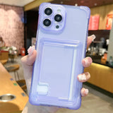Card Holder Transparent Case For iPhone