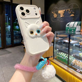 3D Cat Lanyard Anti-drop Phone Case For iPhone