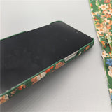 Large Flower Fabric Hard Phone Case For iPhone