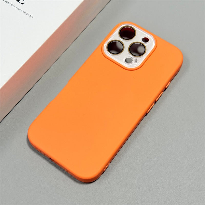 Liquid Silicone Lens Film Phone Case For iPhone