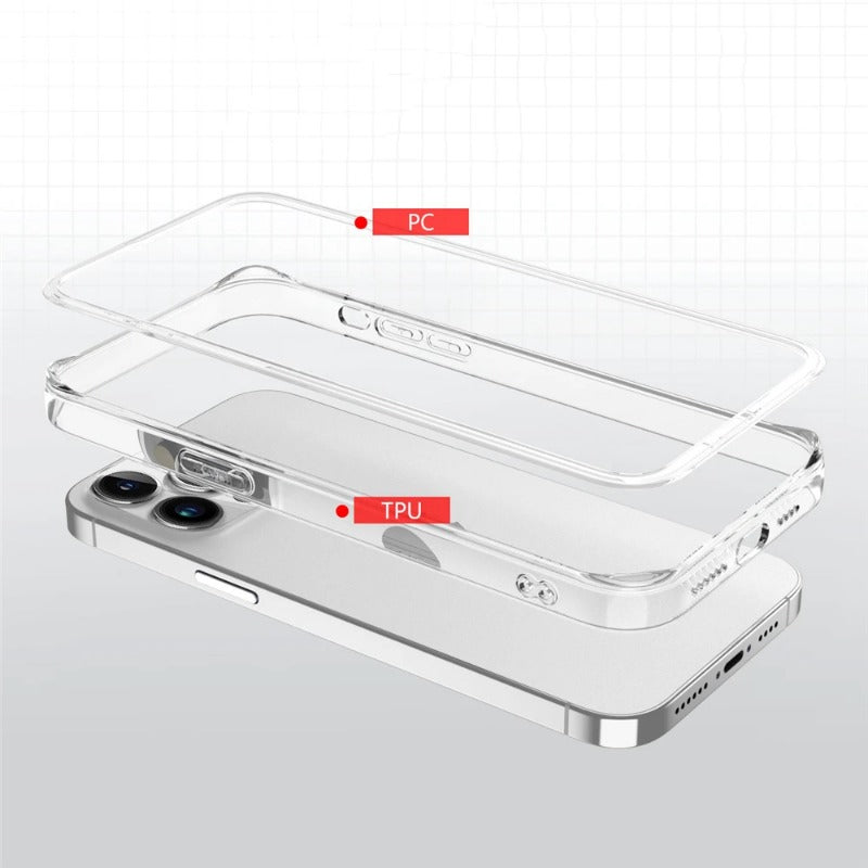 Slim Clear Silicone Bumper Frame For iPhone