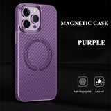 Carbon Fiber Magnetic Phone Case For iPhone