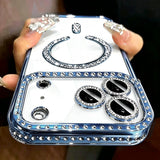 High-grade Bling Diamond Lens Glitter Magnetic Case For iPhone