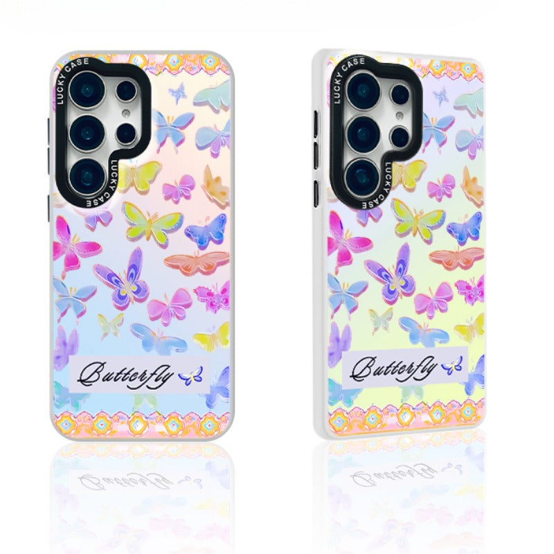 Butterfly Phone Case with Lanyard For Samsung