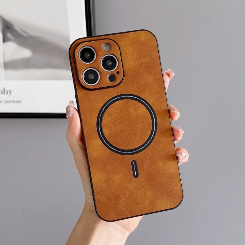 Leather Texture Magnetic Phone Case For iPhone