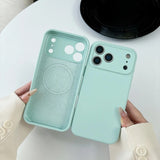 Liquid Silicone Magnetic Phone Case For iPhone