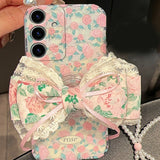 Rose Bow Stand Phone Case For Samsung