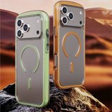 Circular Airbag Transparent Magnetic Phone Case For iPhone