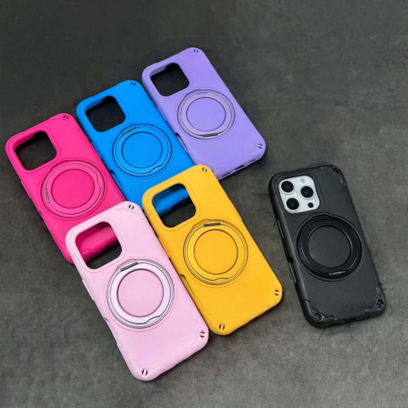 Thickened 360° Rotating Magnetic Bracket Phone Case For iPhone