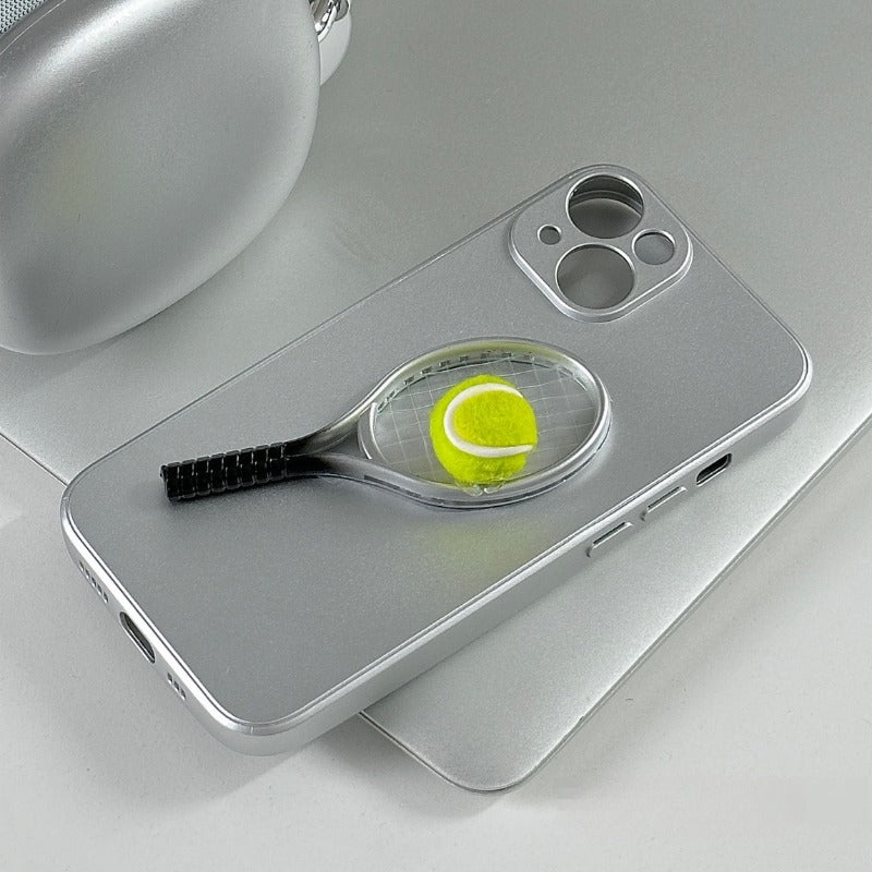 Creative 3D Tennis Racket Soft Phone Case for iPhone