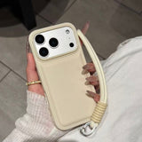Soft Phone Case with Wrist Strap For iPhone