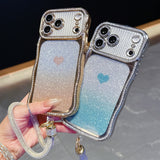 Electroplated Star Diamond Wave Bracelet Phone Case For iPhone