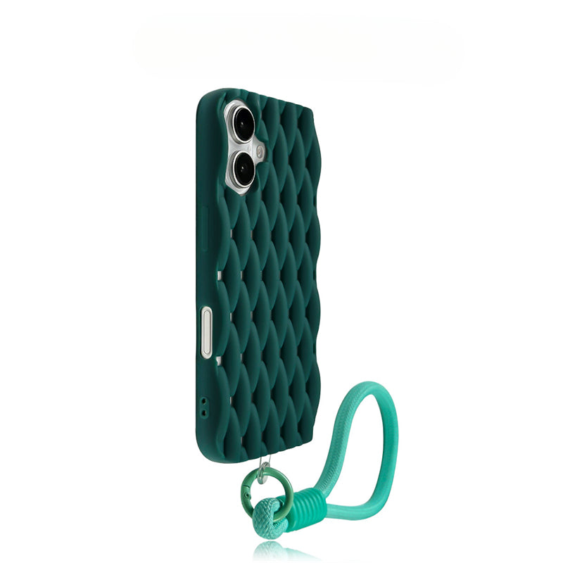 Woven Hole Silicone Soft Phone Case For iPhone