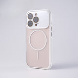 Large Window Magnetic Frosted Phone Case For iPhone