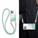 Flower Crossbody Soft Phone Case For iPhone