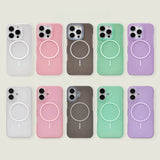 Jelly Color Magnetic Liquid Silicone Phone Case For iPhone