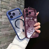Luxury Bracket Stand Magnetic With Lens Protector Phone Case for iPhone
