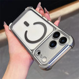 Plating Matte Acrylic Magnetic Case For iPhone