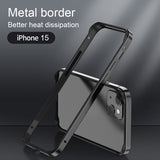 Hybrid Silicone Frame Aluminum Metal Phone Case For iPhone