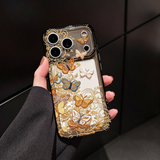 Faux Knitted Butterfly Transparent Phone Case For iPhone