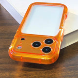 Backless, Perforated Frame Soft Phone Case For iPhone