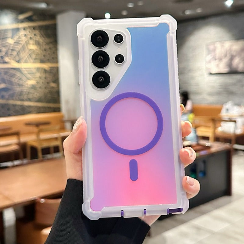 Colorful Silicone Magnetic Phone Case For Samsung