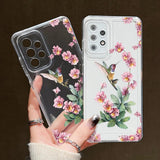 Flower Bird Clear Soft Case For Samsung