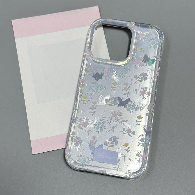 Flower Double Layer Shockproof Phone Case For iPhone