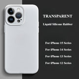 Transparent Liquid Silicone Full Cover Drop-Proof Phone Case For iPhone