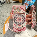 Large Window Lace Dunhuang Pattern Phone Case For iPhone