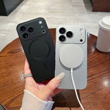 Metallic Paint Magnetic Soft Case For iPhone