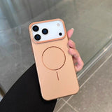 Color-blocking Invisible Stand Magnetic Phone Case For iPhone