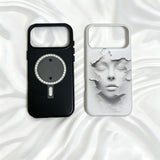 3D Face Sculpture Magnetic Phone Case For iPhone