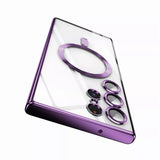 Luxury Plating Magnetic Clear Case For Samsung