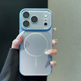 Frosted Large Window Magnetic Phone Case For iPhone