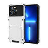 Heavy Duty Wallet Hidden Flip Slot Card Holder Case For iPhone