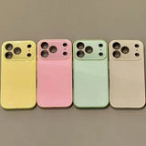 Candy Color Tempered Glass Camera Protection Case For iPhone