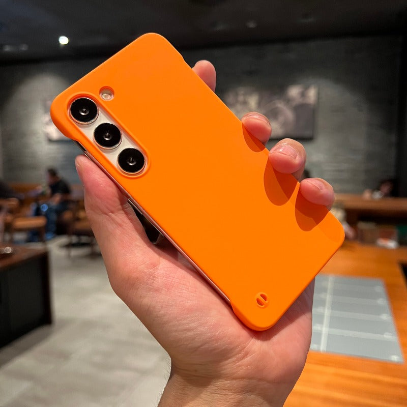 Fluorescent Orange Borderless Hard Phone Case For Samsung