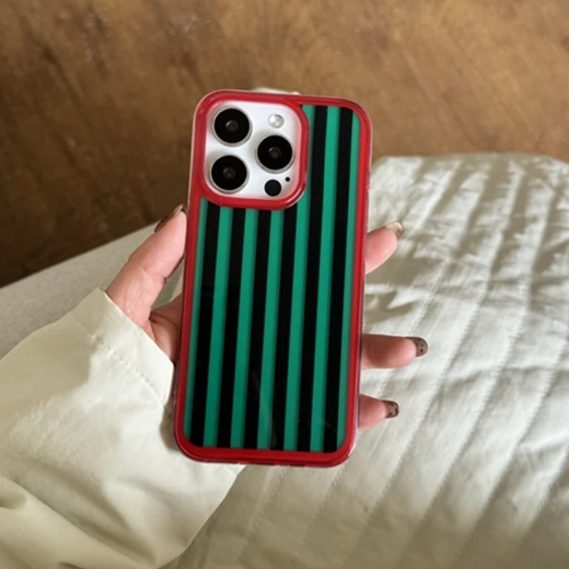 Simplicity Colour Vertical Stripes Cover Case For iPhone