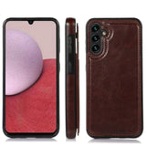 Wallet Double Button Flip Leather Case For Samsung