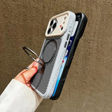 Plating Bracket Magnetic Case For iPhone