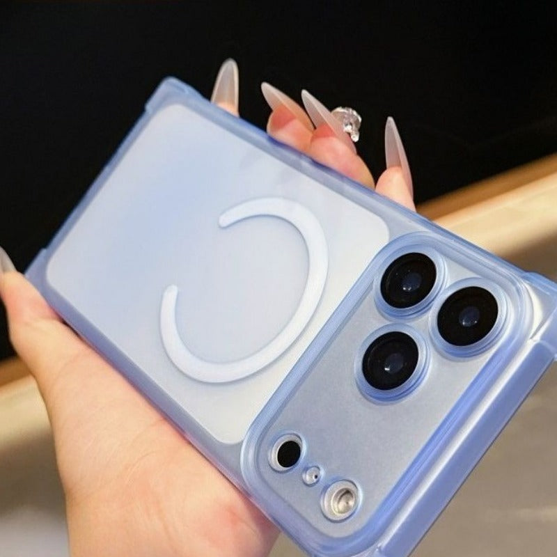 Frosted Magnetic Four-corner Shockproof Phone Case For iPhone